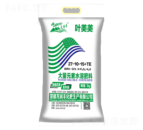 葉美美大量元素水溶肥27-10-15+TE-龍潤(rùn)豐