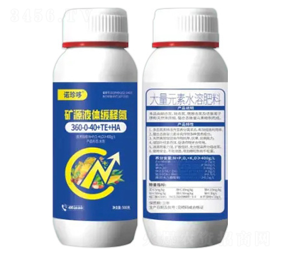 礦源液體緩釋氮360-0-40+TE+HA-諾珍哆-諾倍加農業