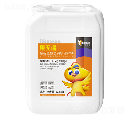 聚谷氨酸型鈣鎂硼鋅鐵-果無僵-地咕咕生物